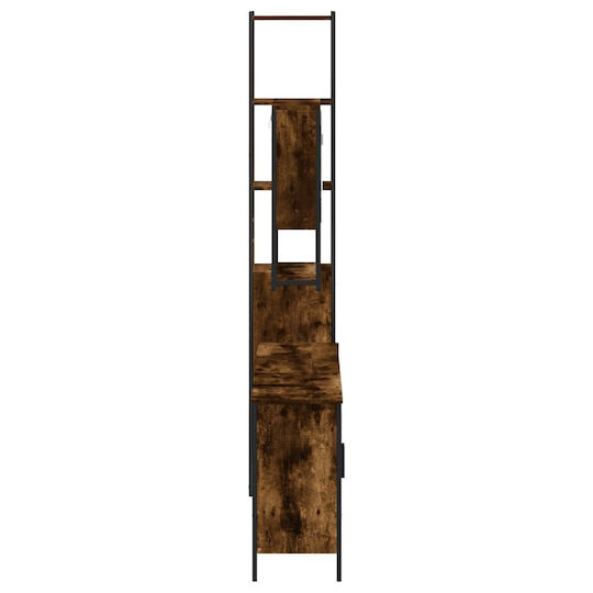 vidaXL Countertop with Sink & Mirror L60xW16xH60cm Coffee