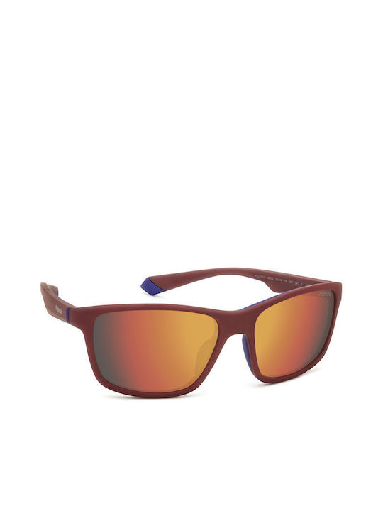 Polaroid Sonnenbrillen mit Rot Rahmen und Rot Polarisiert Linse PLD2153/S 0Z3/OZ