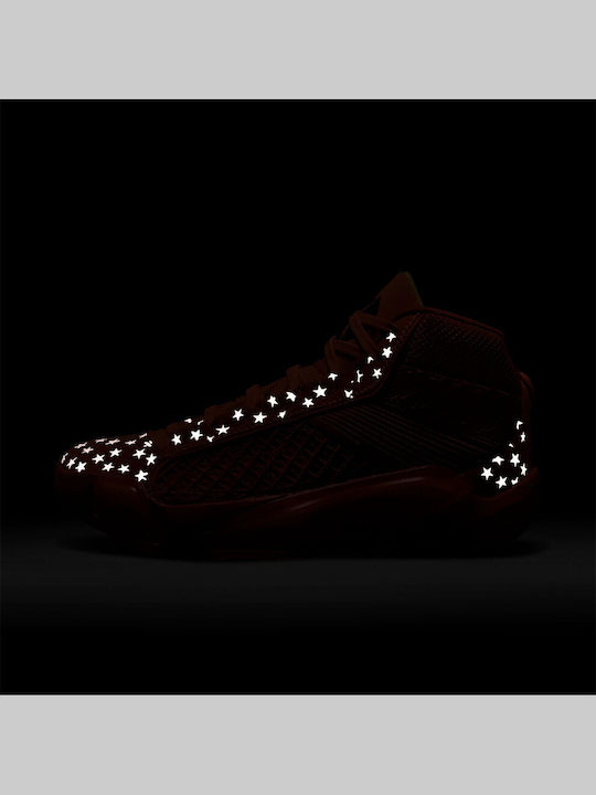 Air  38 WNBA High Basketball Shoes Cone / Brilliant Orange / Melon Tint / Black
