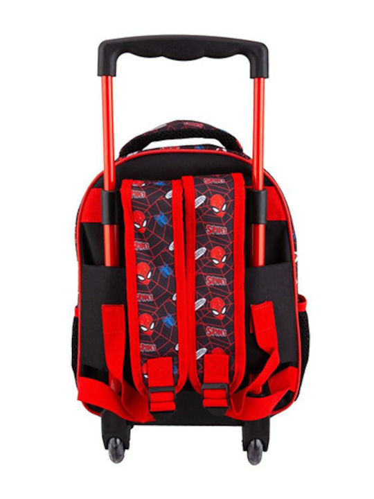 Must Spiderman School Bag Trolley Kindergarten in Black color 8lt