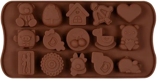 Fest No Coating Silicone Chocolates Baking Pan 22x10.5x1.5cm