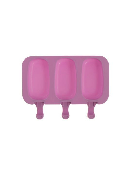 Silicone Ice Cream & Ice Lolly 3 Cups Baking Pan