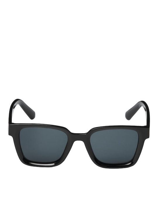 Jack & Jones Unisex Sunglasses with Black Plastic Frame and Black Lens 12251480