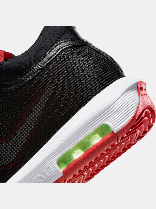 LeBron Witness 8 X Faze Clan High Basketball Shoes Black / White / University Red / Lime Blast