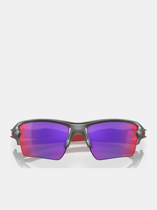 Oakley Flak 2.0 Unisex Sunglasses with Black Plastic Frame and Purple Mirror Lens OO9188-04