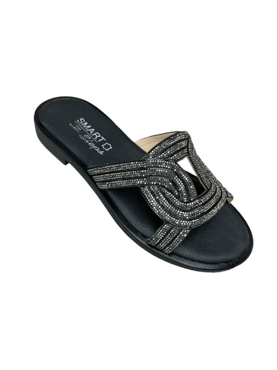 Smart Steps Women's Flat Sandals in Black Color