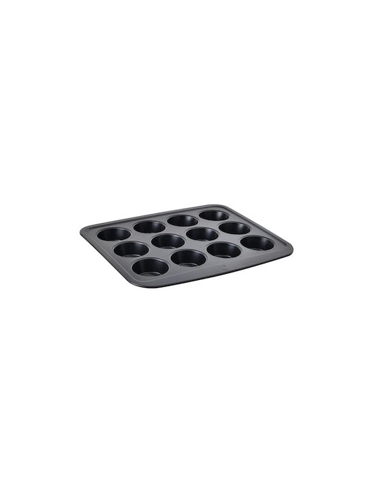MasterPro No Coating Aluminum Cupcakes & Muffins 12 Cups Baking Pan 37.2x31.4x3.3cm