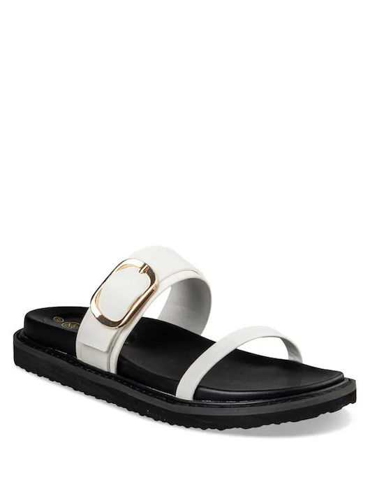 Envie Shoes Women's Flat Sandals in White Color