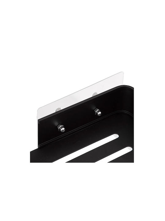 5Five 200118 Wall Mounted Bathroom Shelf Metallic 32.5x13x5.8cm Black