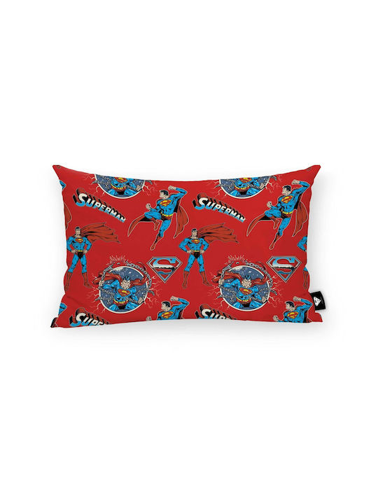 Superman Kids Throw Pillow Cover 50x30cm Red