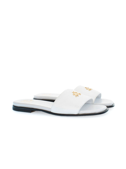 La Martina Women's Flat Sandals in White Color