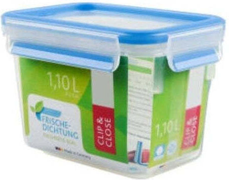 Tefal Microwave Plastic Lunch Box Clip & Close Blue 1100ml