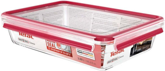 Tefal Microwave Glass Lunch Box Masterseal Transparent 3000ml