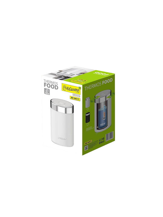 Maestro Inox Thermo Lunch Box MR-1649-75 White 750ml