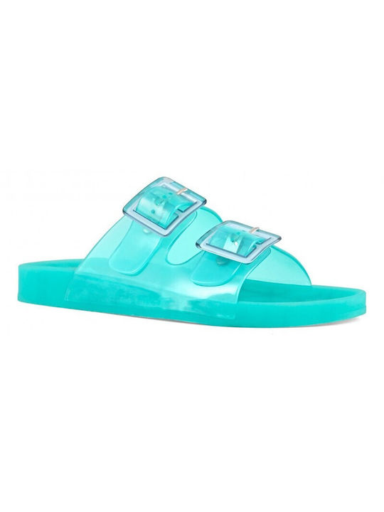 Colors Of California Damen Flache Sandalen in Hellblau Farbe