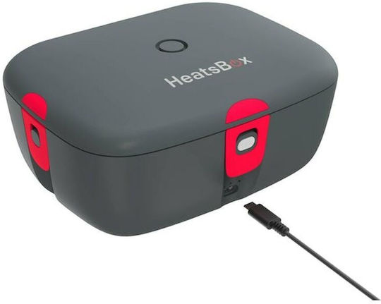 Plastic Electric Lunch Box Heatsbox Black 925ml
