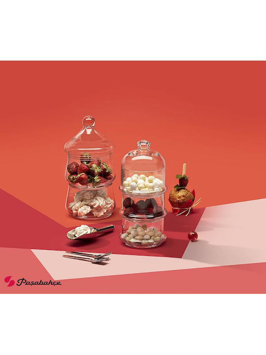 Espiel Villa Patisserie Γυάλινη Εταζέρα 2 Ορόφων Διάφανη Ø8.2xY16cm