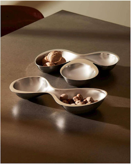 Alessi Babyboop Inox Ορντεβιέρα 3 Θέσεων Ασημί Ø23cm