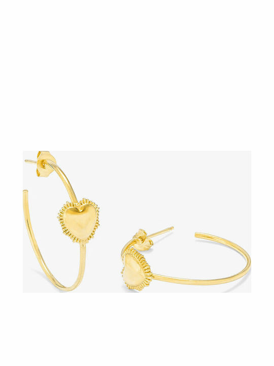 Radiant Earrings Hoops made of Steel Gold Plated