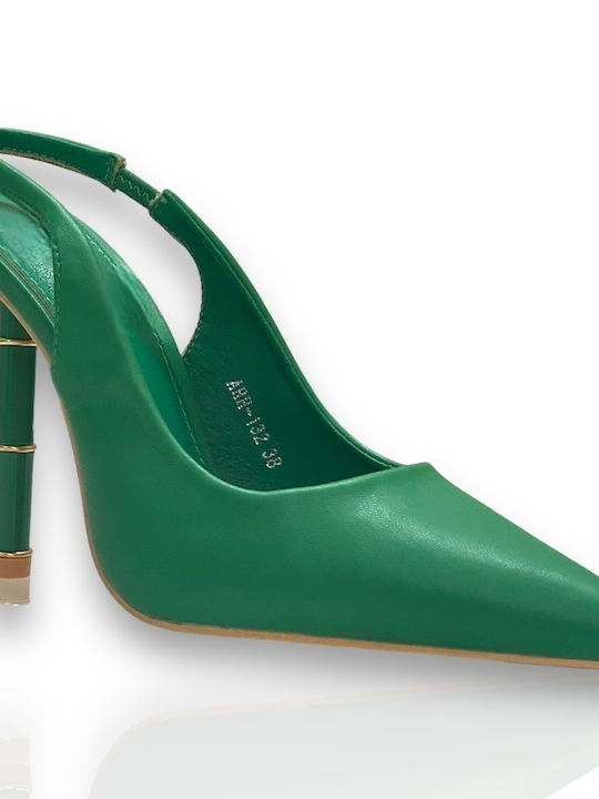 Famous Shoes Pointed Toe Green Heels