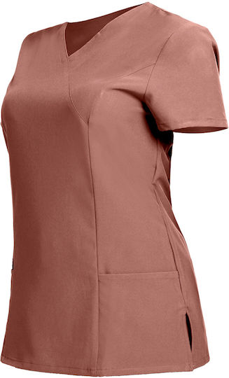 Be Unique Nobby Lady Tunic Women's Brown Medical Blouse