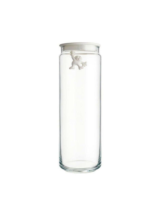 Alessi Set 1pcs Jars General Use with Lid Glass White 2000ml