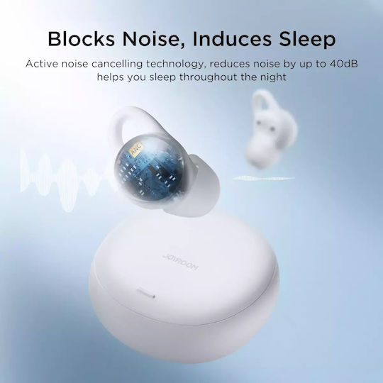 Joyroom JR-TS2 Sleep In-ear Bluetooth Handsfree Ακουστικά με Θήκη Φόρτισης Λευκά