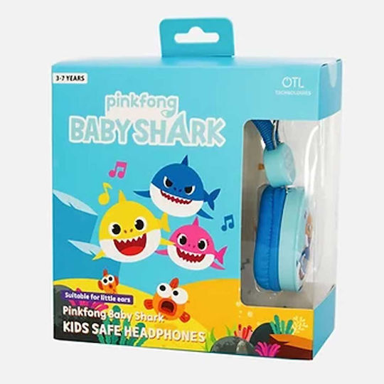 Celly Baby Shark Wired On Ear Headphones Blue