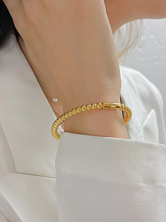 Bode Women's Bracelet Handcuffs made of Steel Gold Plated