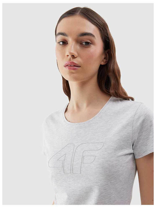 Women's Athletic Blouse Short Sleeve Gray