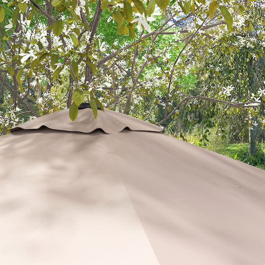 Hanging Square Aluminum Khaki Garden & Terrace Parasol 3x3m