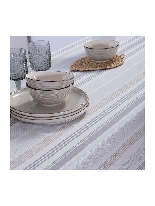 Nef-Nef Homeware Tablecloth Cotton Canfield Grey 140x140cm