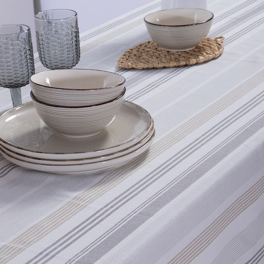 Nef-Nef Homeware Τραπεζομάντηλο Βαμβακερό Canfield Grey 140x180εκ.