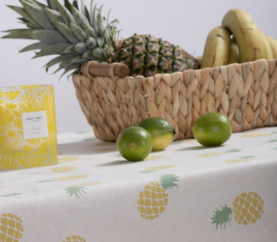 Nef-Nef Homeware Tischtuch Fleckabweisend DELICIOUS Ecru/lime 140x180cm