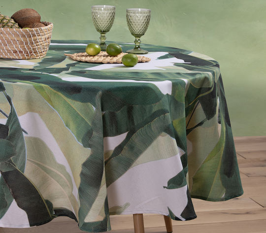 Nef-Nef Homeware Τραπεζομάντηλο Βαμβακερό Tropicana Green 140x240εκ.