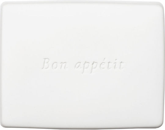 Raeder Bon Apetit Βουτυριέρα Κεραμική σε Λευκό Χρώμα