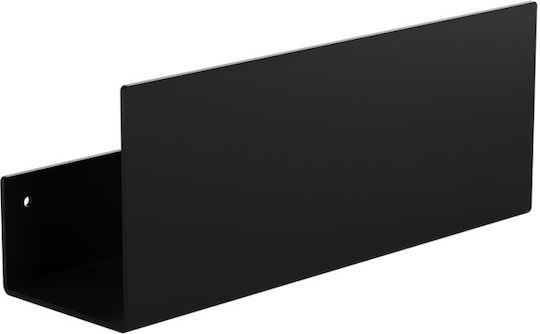 Verdi Стенен Рафт за баня Метален 30x9x12см Черна