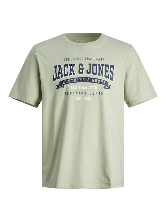 Jack & Jones Jjelogo Ανδρικό T-shirt Κοντομάνικο Desert Sage