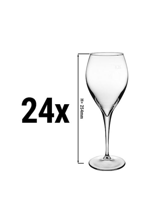 GGM Gastro Glass Set for White and Red Wine made of Glass in Red Color 600ml 24pcs