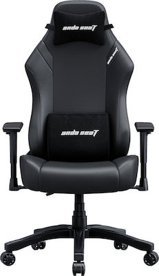 Anda Seat Luna Large Artificial Leather Gaming Chair with Adjustable Arms Black