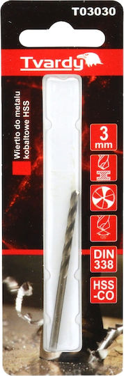 Tvardy Diamond Drill HSS with Cylindrical Shank for Metal 12mm