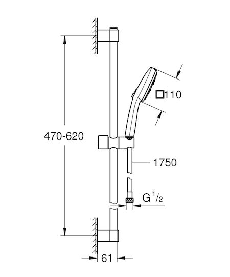 Grohe Tempesta Cube 110 Handheld Showerhead