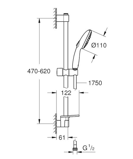 Grohe Tempesta 110 Handheld Showerhead