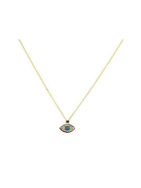 Tatu Moyo Necklace Eye from Steel with Zircon