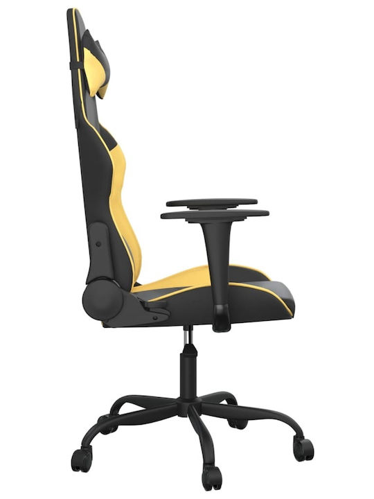 vidaXL 3143643 Gaming Stuhl mit verstellbaren Armlehnen Black / Gold