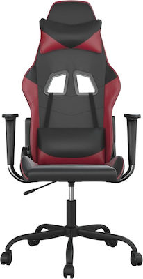 vidaXL 3143648 Gaming Chair with Adjustable Arms Black / Burgundy