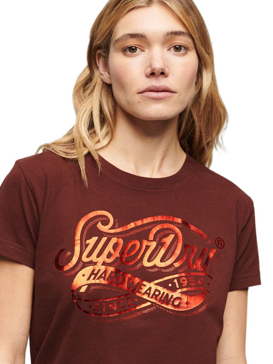 Superdry Damen T-shirt Braun