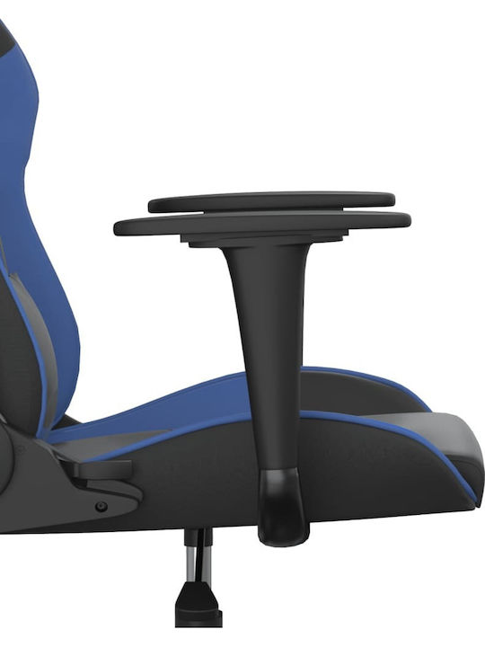 vidaXL 345399 Καρέκλα Gaming Δερματίνης με Ρυθμιζόμενα Μπράτσα Μαύρο / Μπλε