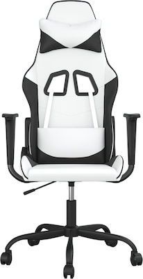 vidaXL 3143651 Gaming Chair with Adjustable Arms White / Black