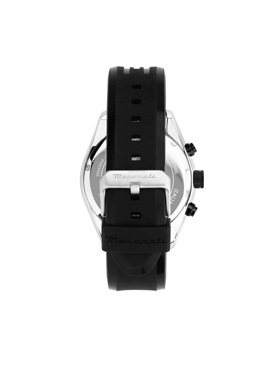 Maserati Traguardo Men's Watch 45mm Chronograph Battery with Black / Black Metal Bracelet